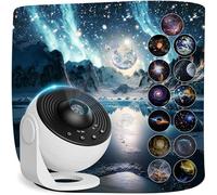 Fussion Planetarium Projector 12 in 1 Star Galaxy Light Nebula Night Light Milky Way Projector with Timer, LED Space Lamp Room Decor for Adults Kids - White