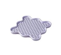 Fussy Cat Ceramic 'Lick Mat' Cat Slow Puzzle Feeder Bowl for Wet, Dry and Raw Cat Food. Just like a lick mat, but made from Ceramic (Violet, Small)