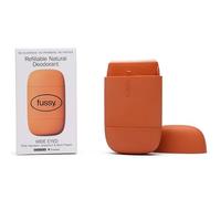 Fussy - Natural Refillable Deodorant - Aluminium Free - 24 Hour Protection - Citrus Scent & Burnt Orange Case - Mandarin, Grapefruit & Pepper - Vegan & Cruelty Free - 100% Natural & Effective