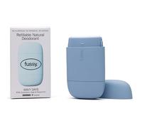 Fussy - Natural Refillable Deodorant - Aluminium Free - 24 Hour Protection - Mint Scent & Ocean Blue Case - Peppermint, Eucalyptus & Sage - Vegan & Cruelty Free - 100% Natural & Effective