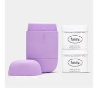 Fussy - Natural Refillable Deodorant - Lilac Case & Variety Refill Pack (2 x 40g) - Night Tales Flora & Wavy Days Mint - Aluminium Free - Vegan & Cruelty Free - Natural & Effective