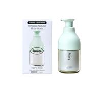 Fussy Refillable Natural Body Wash - Mint Green Bottle & Lime Refill | Tropic Tonic Scent, Natural Shower Gel, Prebiotic, Moisturising, Sulphate & Paraben Free, Recyclable Aluminium Refills
