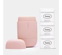 Fussy Refillable Natural Deodorant - Blush Pink Case & Flora Refill Pack x3