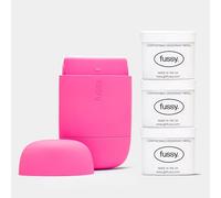 Fussy Refillable Natural Deodorant - Hot Pink Case & Coconut Refill Pack x3