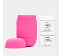 Fussy Refillable Natural Deodorant - Hot Pink Case & Coconut Scent x2