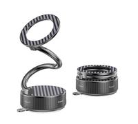 Fussybussy Upgraded Magnetic Phone Holder-“S” Irregular Metal Vacuum Magnetic Car Phone Stand with Washable Nano Gel Pad Suction Cup Adjustable&Foldable Phone Mount for Car/Gym/Mirror