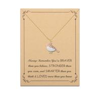 FUSTMW Bird Necklaces for Women Bird Pendant Necklace Bird Lover Gifts Tiny Bird Necklace Cute Bird Jewelry Gifts, Stainless Steel + Copper, No Gemstone