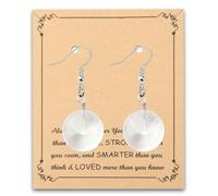 FUSTMW Dandelion Seed Earrings Dandelion Dangle Earrings Dried Flower Jewelry for Women Resin Flower Jewelry