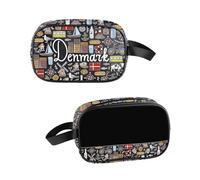 FUSTMW Danish Design Gifts Transparent Denmark Makeup Bag Denmark Experience Gifts for Danish Travel Bag for Souvenirs