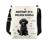 FUSTMW Goldendoodle Gifts Crossbody Bag Golden Doodle Gifts for Dog Owner Mom Lovers Golden Doodle Messenger Purse, Gdoodle C Bag