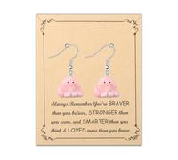FUSTMW Octopus/Squirrel/Seal/Frog/Sheep/Pig/Elephant/Koala Dangle Earrings Cute Resin Animal Earring Animal Jewelry Gift, Zinc, No Gemstone