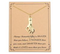 FUSTMW Ok Hand Gesture Necklace Punk Rock Jewelry Finger Necklace Ok Hand Sign Jewelry, S, No Gemstone
