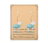 FUSTMW Sheep Dangle Earrings Sheep Gifts for Sheep Lovers Jewelry Lamb Earrings Sheep Owner Gifts Cute Lamb Gift Jewelry, Stainless Steel, No Gemstone