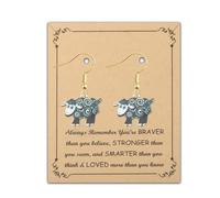 FUSTMW Sheep Dangle Earrings - Women's Sheep Gifts & Jewelry with Lamb Design, No Gemstone