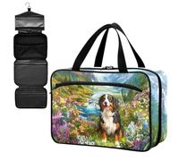 Fustylead Cute Bernese Mountain Dog in Alpine Garden Large Medical Supplies Organizer Bag with Zipper Empty First Aid Bag Trauma Kit for Traveling Hiking Camping