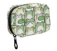 Fustylead Cute Frog in Various Poses Pill Organizer and Storage Weekly with Zipper, Removable Pill Box Portable Medicine Organizer for Vitamin Fish Oil Supplement