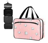 Fustylead Diamonds Empty Travel First Aid Bag Large Home Medication Bag with Zipper for Pills,Vitamin,Fish Oil,Supplements for Women and Men