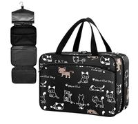 Fustylead Simple White and Brown Sketch of Cats Large Medical Storage Bag with Zipper Empty First Aid Bag Trauma Kit for Traveling Hiking Camping Backpacking
