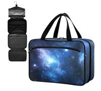 Fustylead Space Scene with Stars in The Galaxy Empty Travel First Aid Bag Large Home Medication Bag with Zipper for Pills,Vitamin,Fish Oil,Supplements for Women and Men