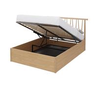 Fusum Small Double Ottoman Bed Oak 5 x 7ft