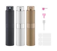 Fusupak Perfume Atomizer Travel Refillable Bottle: Cologne Sprayer Portable for Men - Mini Spray Empty for Refill - 8ml Small Size Brown