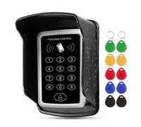 FUSYTULY 125KHz RFID Access Control Keypad Standalone Access Controller Door Entry System, Password Door Opener, Waterproof Cover with 10PCS RFID Key Cards