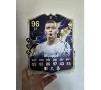 FUT Mbappe 96 TOTY EA FC 25 Ultimate Team Card Printed on Team of the Year Contoured Hard Material