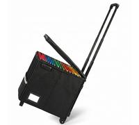 Futaiphy Fireproof File Box with Lock, Waterproof & Anti-Static, Minimalist Black, Large Size, Rectangular, Collapsible & Foldable, Home Office Safe Box for Legal Folder & Documents