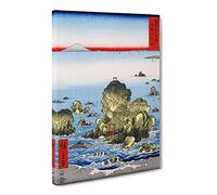 Futamigaura In Ise Province By Utagawa Hiroshige Canvas Print | Gallery Wrapped 30mm Frame Wall Art | 20x14 inches | Ready to Hang | Asian Picture | Living Room Bedroom Lounge Office