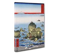 Futamigaura in Ise Province by Utagawa Hiroshige Canvas Print | Gallery Wrapped 30mm Frame Wall Art | 30x20 inches | Ready to Hang | Asian Picture | Living Room Bedroom Lounge Office