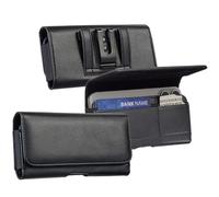 Futanwei Cell Phone Holster with Card Holder Compatible for RAZ Memory Cell Phone, Lively Jitterbug Smart4, BLU G64L, NUU N30 & Motorola Smartphone - PU Leather Wallet Holsters [Built-in 2 Card Slots]