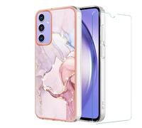 Futanwei Compatible for Pinwheel Plus 4 Case with Screen Protector [Marble Pattern Design for Girls] [Scratch-Resistant] [Military Grade Drop Tested] Shockproof Protective Phone Case Cover, Rose Gold
