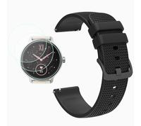 Futanwei DR03 Smartwatch Accessories - [Solid Color] Quick Release Watch Band (Replacement Band Strap) with [3 Pack] Screen Protector (Not Glass) Compatible for KIBFLE YMZ Smart Watch DR03 (1.27")