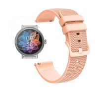 Futanwei DR05 Smartwatch Accessories - [Solid Color] Quick Release Watch Band (Replacement Band Strap) with [3 Pack] Screen Protector (Not Tempered Glass) Compatible for KEEPONFIT Smart Watches DR05