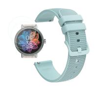 Futanwei DR05 Smartwatch Accessories - [Solid Color] Quick Release Watch Band (Replacement Band Strap) with [3 Pack] Screen Protector (Not Tempered Glass) Compatible for KEEPONFIT Smart Watches DR05