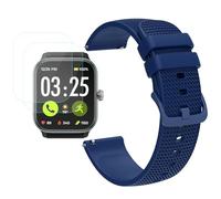 Futanwei for Spade & Co Health4 Smartwatch Accessories - Quick Release Watch Band (Replacement Band Strap) with [3 Pack] Screen Protector (Not Glass) Compatible for Spade & Co Health Smartwatch 4