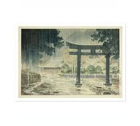 Futarasan Shrine At Nikko Tsuchiya Koitsu Poster, Japanese Woodblock Ukiyo-E Print, Vintage Art Picture Painting Wall Art Exhibition Home Decor, A5 (Print Only) - 21x14.8cm