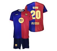 Futbol Club Barcelona OLMO 20 Home Kit Shirt and Pants 2024/2025 - Official Replica with Licence - Kids, blue and red, 6 Years
