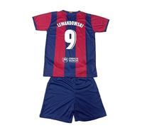 Futbol Club Barcelona Shirt and Trousers - Lewandowski 9 - Home Kit Season 2023/2024 - Official Replica with Legence Child, blue and red, 10 Years