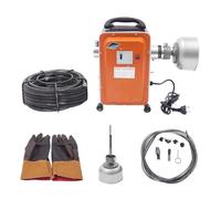 Futchoy 750W Drain Cleaning Machine 400r/min for 20-150mm Pipe Heavy-Duty Sewer Snake 20m Cleaning Length Leakage Protector Efficient Electric Spiral Pipe Cleaner for Homes, Factories Orange