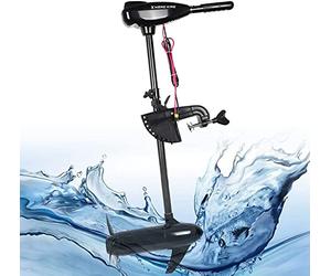 Futchoy 80LB Electric Trolling Motor 12V with 8 Gears & Telescopic Handle | 1850kg Traction Outboard Motor, 5 Forward+3 Reverse, 800W Fishing Boat Engine, 10 Angle, In Saltwater, 36" Glass Fiber Shaft
