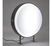 Futchoy Sign Light Box 60x60cm - Double Sided Illuminated LED Projecting Round Light Advertising Board Sign Logo Signs Wall Mounted Storefront Shop Sign