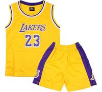 FUTERLY Kids Basketball Kit - 2-Piece Sleeveless Kids Basketball Jersey Shirt - Cool Basket ball Kid Outfit for 4 5 6 7 8-14 Years Old Kid Boys Childs Gifts,Yellow(L,150)