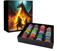 Futhark 112 Pack DND Rings for Eliminating Confusion - Great DND Gift in Exceptional Storage Box - RPG Accessories for Unforgettable Dungeons and Dragons Nights