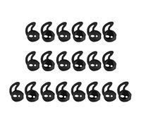 Futheda 10 Pairs Replacement Silicone Ear Tips, Soft Covers Anti-Slip Sport Earbud Tips, Anti-Drop Ear Hooks for Apple Wireless AirPods & EarPods, Black