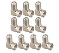 Futheda 10PCS F Type Male to Female Right Angle Connector Adapter RG6 Coaxial Cable Coupler 90 Degree L Shape for Wall Plate Mounted TV Modem Fanbalunke Cabinet and Digital Video Coa Cable