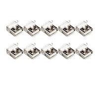 Futheda 10PCS USB Socket Jack Connector Type A Female PCB Mount 4-Pin 90 Degree
