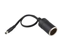 Futheda 12/24V Female Car Cigarette Lighter Socket Plug Connector Charger Cable Adapter Convert to Male DC 5.5 * 2.1mm 10A 38cm
