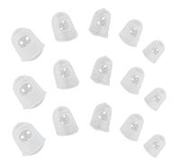 Futheda 15 PCS Guitar Silicone Fingertip Protectors Anti slip Finger Guards Gift Set Kit for Ukulele Electric Guitar & Other Strings Beginer Instrument Learning, 5 Different Sizes, Clear