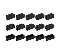 Futheda 15Pcs Silicone VGA Female Interface Port Anti Dust Plug Cap Cover Protector Compatible with RS232 HDB15 Male Port Black